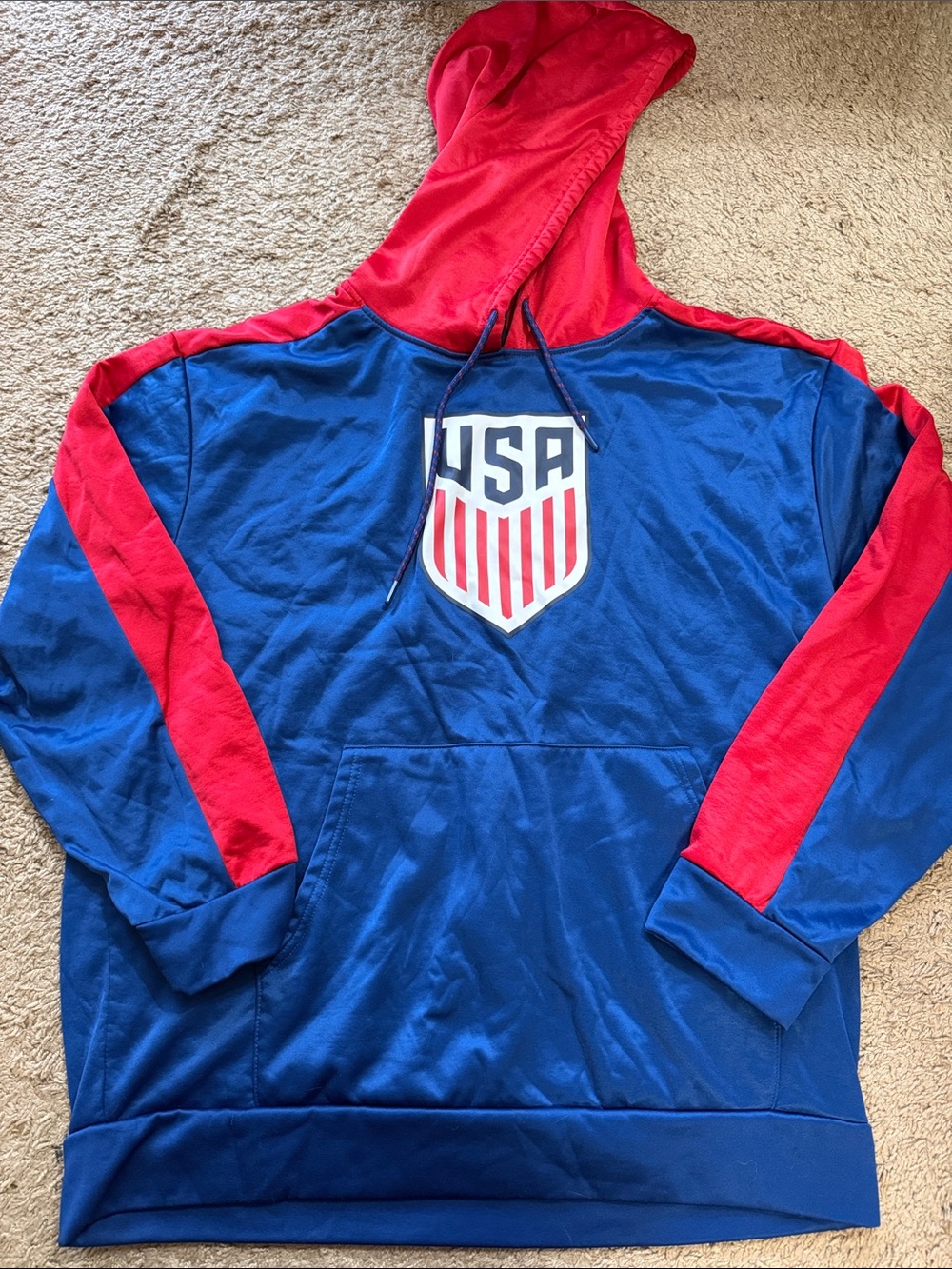 Nike Team USA Soccer Hoodie Men’s XL Red and Blue New never worn